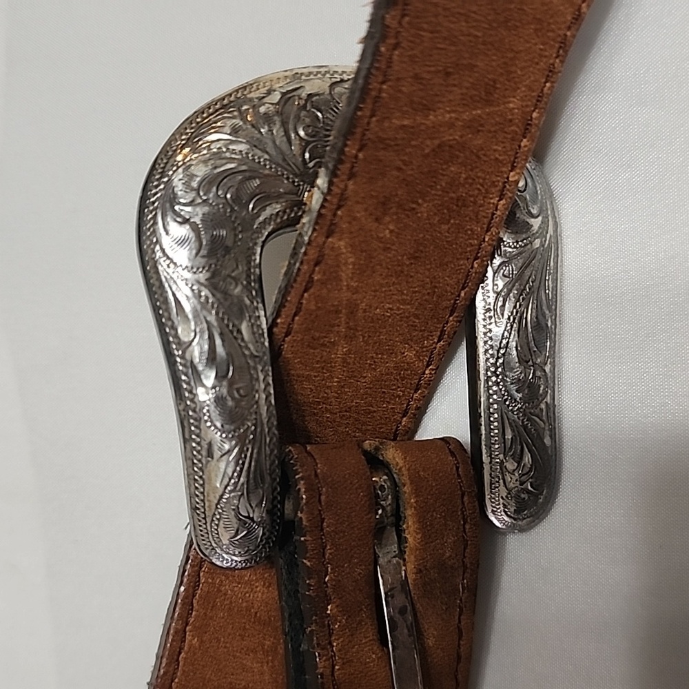 Vintage Tony Lama Cutting Champ Western Belt Fits 33-37" - Picture 3 of 8